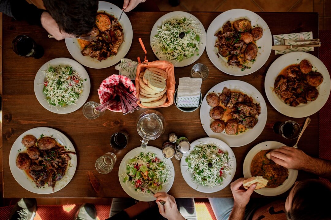 home cooked meal on table