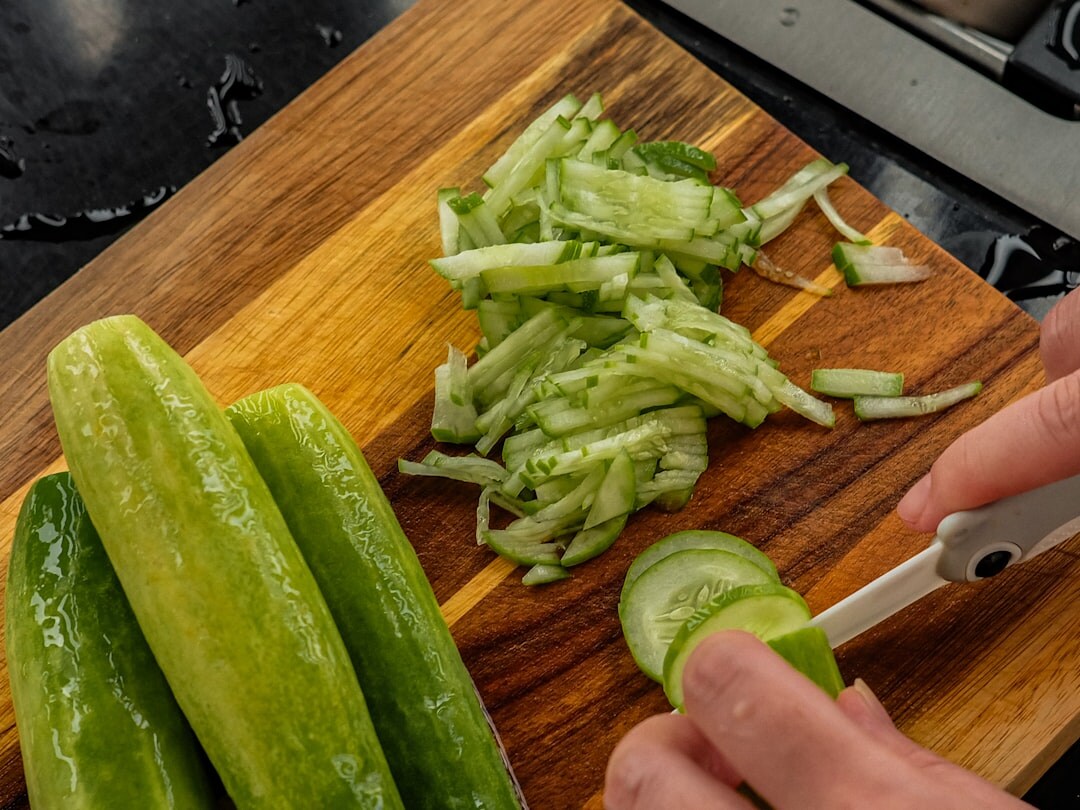 fresh vegetables on cutting board