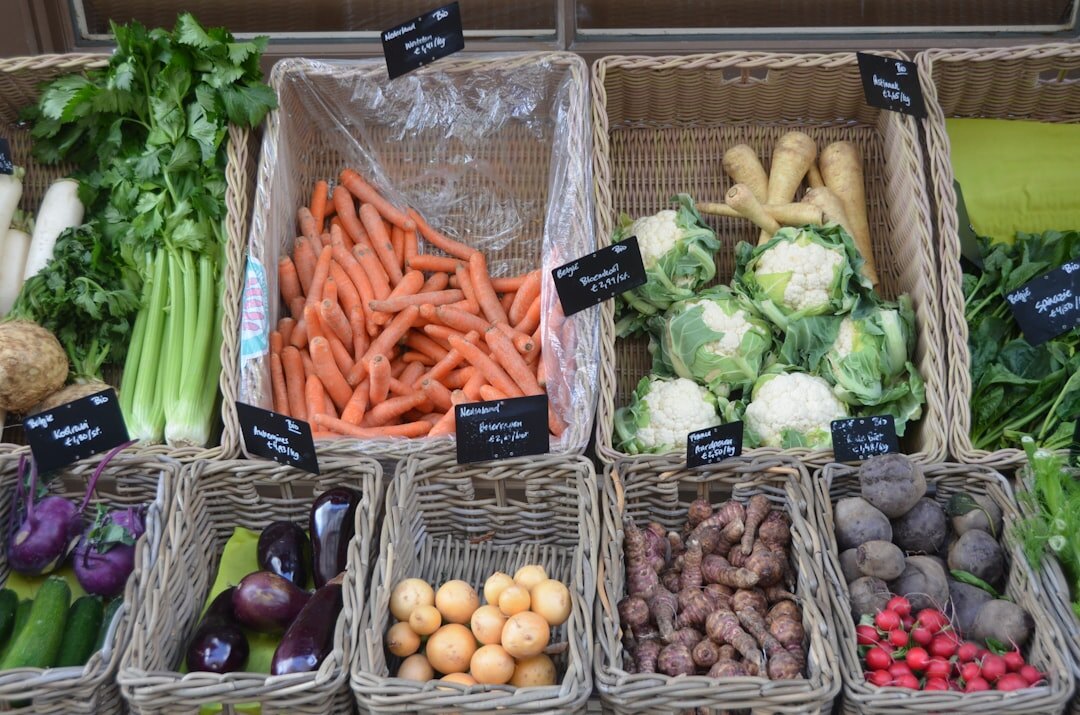 seasonal vegetables on counter